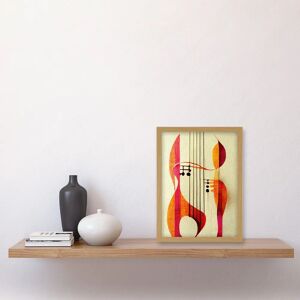 Artery8 - Abstract Autumnal Boho Musical Music Symbol Clef - A4 - light oak - framed - wall art print Artery8 - Abstract Autumnal Boho Musical Music Symbol Clef - A4 - light oak - framed - wall art print
