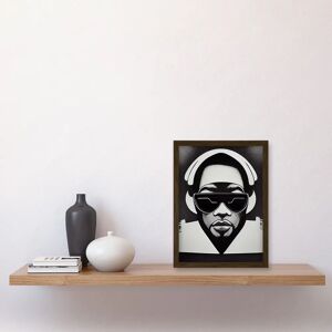 Artery8 - HipHop - Black - A4 - Framed Wall Art Print Artery8 - HipHop - Black - A4 - Framed Wall Art Print