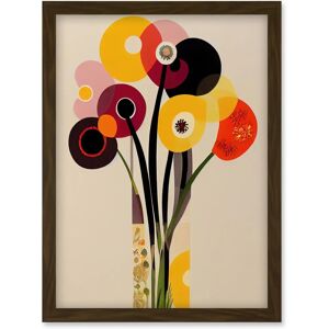 Artery8 - Abstract Retro Spring Flowers - Yellow Orange - A4 - Framed Wall Art Artery8 - Abstract Retro Spring Flowers - Yellow Orange - A4 - Framed Wall Art