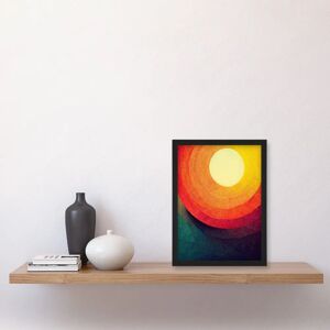 Artery8 - Abstract Sunrise Sunset - Multicolor - Framed - Wall Art Artery8 - Abstract Sunrise Sunset - Multicolor - Framed - Wall Art