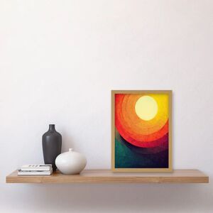 Artery8 - Abstract Sunrise - Light Oak - A4 - Wall Art Artery8 - Abstract Sunrise - Light Oak - A4 - Wall Art