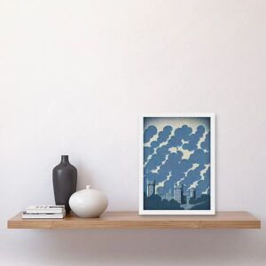 Artery8 Windsor Castle Blue Lithograph - Blue - A4 - Framed - Art Print Artery8 Windsor Castle Blue Lithograph - Blue - A4 - Framed - Art Print