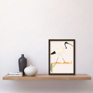 Artery8 Sacred Ibis Bird on Stand Thoth Egyptian Vintage Illustration - A4 - brown - Framed - Wall Art Print Artery8 Sacred Ibis Bird on Stand Thoth Egyptian Vintage Illustration - A4 - brown - Framed - Wall Art Print