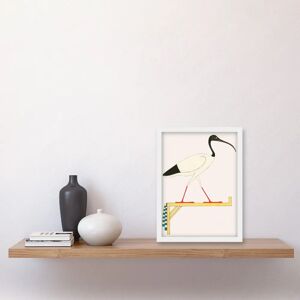 Artery8 - Sacred Ibis Bird on Stand - A4 - Framed - Wall Art Print Artery8 - Sacred Ibis Bird on Stand - A4 - Framed - Wall Art Print