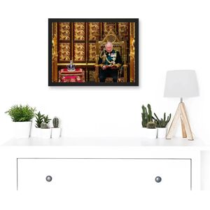 Artery8 - King Charles III - Black - A4 - Wall Art Print Artery8 - King Charles III - Black - A4 - Wall Art Print