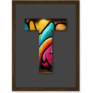 Artery8 - Letter T Tagging - Multicoloured - A4 - Wall art print Artery8 - Letter T Tagging - Multicoloured - A4 - Wall art print