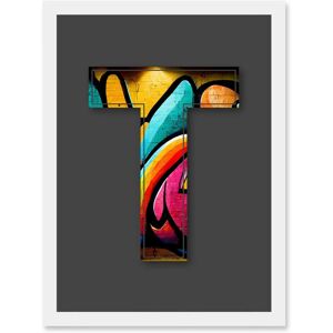 Artery8 - Letter T - Multicoloured - Framed Wall Art Artery8 - Letter T - Multicoloured - Framed Wall Art