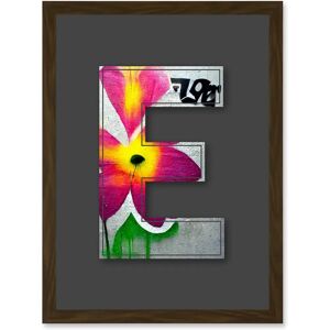 Artery8 - Letter E Abstract Flower - A4 - Grey - Wall Art Print Artery8 - Letter E Abstract Flower - A4 - Grey - Wall Art Print