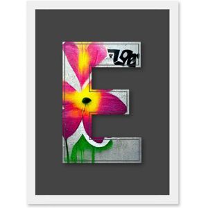 Artery8 - Letter E - Grey - A4 - Framed Wall Art Artery8 - Letter E - Grey - A4 - Framed Wall Art
