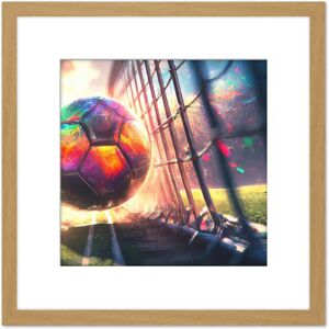 Artery8 - Football Goal Art - Colourful - 8x8 in - Wall Art Artery8 - Football Goal Art - Colourful - 8x8 in - Wall Art