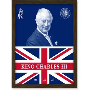Artery8 - King Charles III Coronation Crest Union Jack and Sovereign Artwork - Brown - A4 - Wall Art Print Artery8 - King Charles III Coronation Crest Union Jack and Sovereign Artwork - Brown - A4 - Wall Art Print