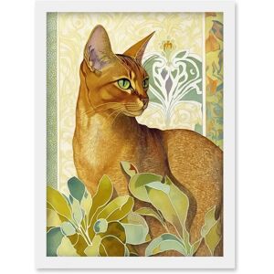 Artery8 - Abyssinian Cat Art Nouveau - A4 - Wall Art Artery8 - Abyssinian Cat Art Nouveau - A4 - Wall Art