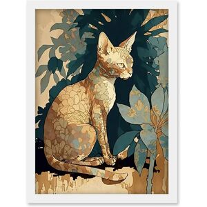 Artery8 - Devon Rex Cat - A4 - Framed Wall Art Print Artery8 - Devon Rex Cat - A4 - Framed Wall Art Print
