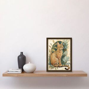Artery8 - Ocicat Cat Watercolour - Teal Rosette - Wall Art Print Artery8 - Ocicat Cat Watercolour - Teal Rosette - Wall Art Print