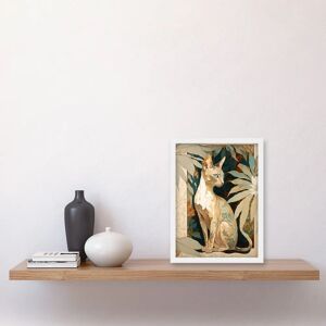Artery8 - Shorthair Cat - Botanical Pattern - Wall Art Artery8 - Shorthair Cat - Botanical Pattern - Wall Art