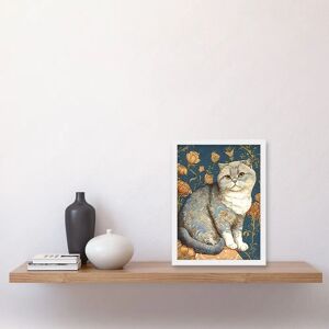Artery8 - Cute Cat Floral Pattern Artery8 - Cute Cat Floral Pattern