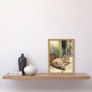 Artery8 - Cat Sunbathing - A4 - Wall Art Print Artery8 - Cat Sunbathing - A4 - Wall Art Print