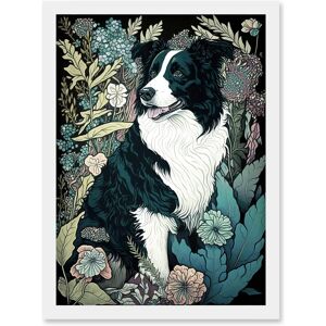Artery8 - Border Collie in Wildflower Field - A4 Artery8 - Border Collie in Wildflower Field - A4