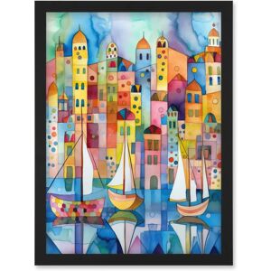 Artery8 - Modern Marina - A4 - Framed - Wall Art Artery8 - Modern Marina - A4 - Framed - Wall Art