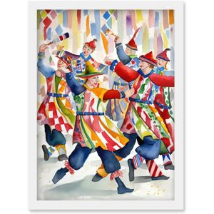 Artery8 - Morris Dancers - Framed - A4 - Wall Art Artery8 - Morris Dancers - Framed - A4 - Wall Art