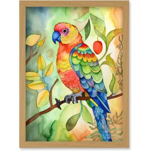 Artery8 - Parrot Bird On Tree Branch - Wall Art Print Artery8 - Parrot Bird On Tree Branch - Wall Art Print