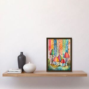 Artery8 - Candy Land Rain Rainbow - Framed - Wall Art Print Artery8 - Candy Land Rain Rainbow - Framed - Wall Art Print