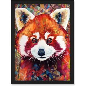 Artery8 Red Panda Portrait - Multicoloured - A4 - Framed Art Print Artery8 Red Panda Portrait - Multicoloured - A4 - Framed Art Print