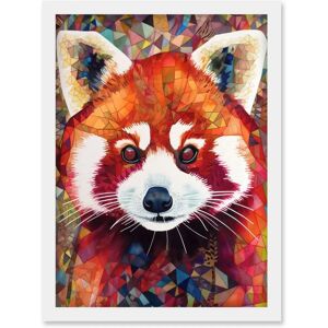 Artery8 Red Panda Portrait - Multicoloured - A4 - Framed Art Print Artery8 Red Panda Portrait - Multicoloured - A4 - Framed Art Print