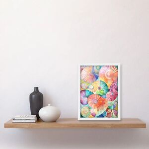 Artery8 Pastel Colour Seashells - pastel - A4 - framed - Art print Artery8 Pastel Colour Seashells - pastel - A4 - framed - Art print