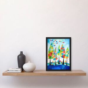 Artery8 - Abstract Autumn Trees - Black - A4 - Framed Wall Art Artery8 - Abstract Autumn Trees - Black - A4 - Framed Wall Art