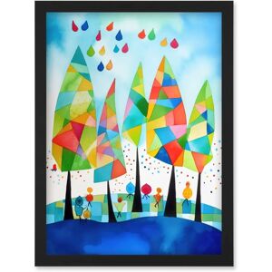 Artery8 - Abstract Autumn Trees - Black - A4 - Framed Wall Art Artery8 - Abstract Autumn Trees - Black - A4 - Framed Wall Art