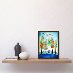 Artery8 - Abstract Autumn Trees - Framed Wall Art - A4 Artery8 - Abstract Autumn Trees - Framed Wall Art - A4