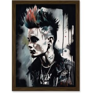 Artery8 - Punk Rock Mohawk - A4 - Wall art Artery8 - Punk Rock Mohawk - A4 - Wall art