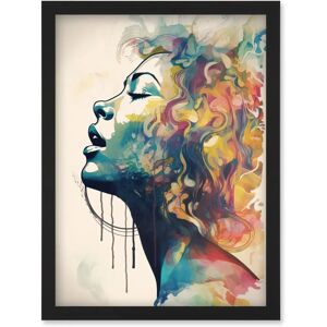 Artery8 - Sensual Woman Portrait - Pastel - A4 - Wall Art Print Artery8 - Sensual Woman Portrait - Pastel - A4 - Wall Art Print