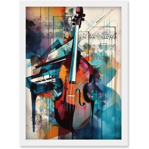 Artery8 - Violin and Piano - Abstract - A4 - Wall Art Artery8 - Violin and Piano - Abstract - A4 - Wall Art