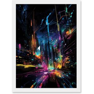 Artery8 - NYC Night Neon - Framed - Wall Art Print Artery8 - NYC Night Neon - Framed - Wall Art Print