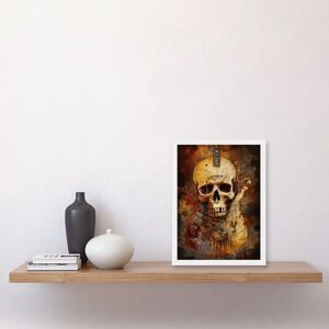 Artery8 - Skull Electric Guitar - Death Metal Art - A4 Artery8 - Skull Electric Guitar - Death Metal Art - A4