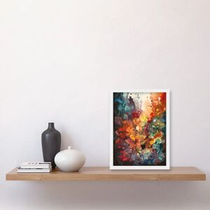 Artery8 - Abstract Coral Reef - Rainbow A4 - Framed Art Print Artery8 - Abstract Coral Reef - Rainbow A4 - Framed Art Print