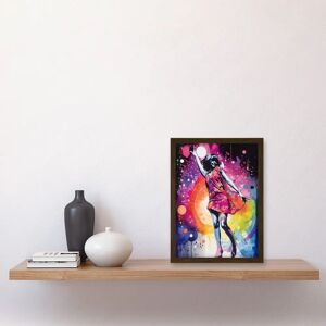 Artery8 - Disco Woman Rainbow Dancefloor - A4 - Framed Wall Art Artery8 - Disco Woman Rainbow Dancefloor - A4 - Framed Wall Art