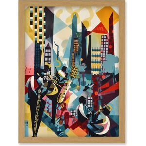 Artery8 - Jazz Musicians Rooftop - Framed Wall Art Artery8 - Jazz Musicians Rooftop - Framed Wall Art