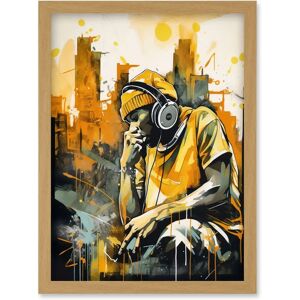Artery8 - Abstract Cityscape - Headphones - A4 - Wall Art Artery8 - Abstract Cityscape - Headphones - A4 - Wall Art