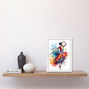 Artery8 - Flamenco Dancer in Motion - A4 - Framed - Wall Art Print Artery8 - Flamenco Dancer in Motion - A4 - Framed - Wall Art Print
