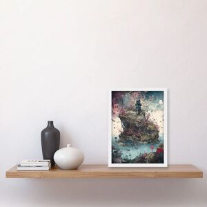 Artery8 - Fantasy World Island - A4 - Framed - Wall art print Artery8 - Fantasy World Island - A4 - Framed - Wall art print
