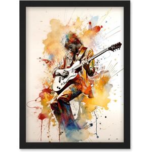 Artery8 - Guitarist Solo - A4 - Framed - Wall Art Artery8 - Guitarist Solo - A4 - Framed - Wall Art