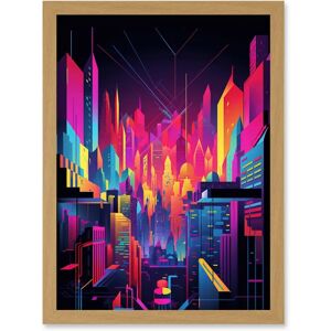 Artery8 - Neon Metropolis Cityscape - A4 - Artwork Artery8 - Neon Metropolis Cityscape - A4 - Artwork