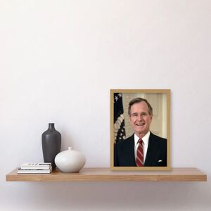 Artery8 - George H W Bush Portrait - Light Oak Artery8 - George H W Bush Portrait - Light Oak