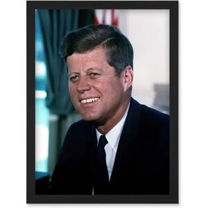 Artery8 - JFK Portrait - Black - A4 - Framed Wall Art Artery8 - JFK Portrait - Black - A4 - Framed Wall Art