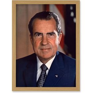 Artery8 - Nixon Portrait - A4 - Framed - Wall Art Artery8 - Nixon Portrait - A4 - Framed - Wall Art