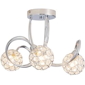 Litecraft - Ceiling Flush 3 Arm - Polished Chrome - Ceiling light Litecraft - Ceiling Flush 3 Arm - Polished Chrome - Ceiling light