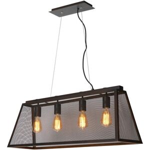 Litecraft - Ceiling Pendant Large Metal Mesh Diner Shaded 4 Light - Brushed Bronze - Ceiling Pendant Litecraft - Ceiling Pendant Large Metal Mesh Diner Shaded 4 Light - Brushed Bronze - Ceiling Pendant